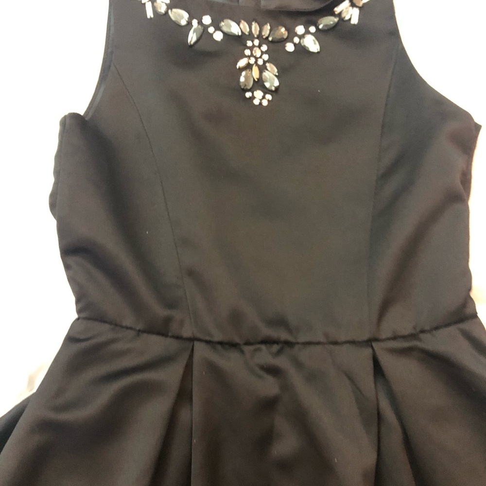 Black satin dress